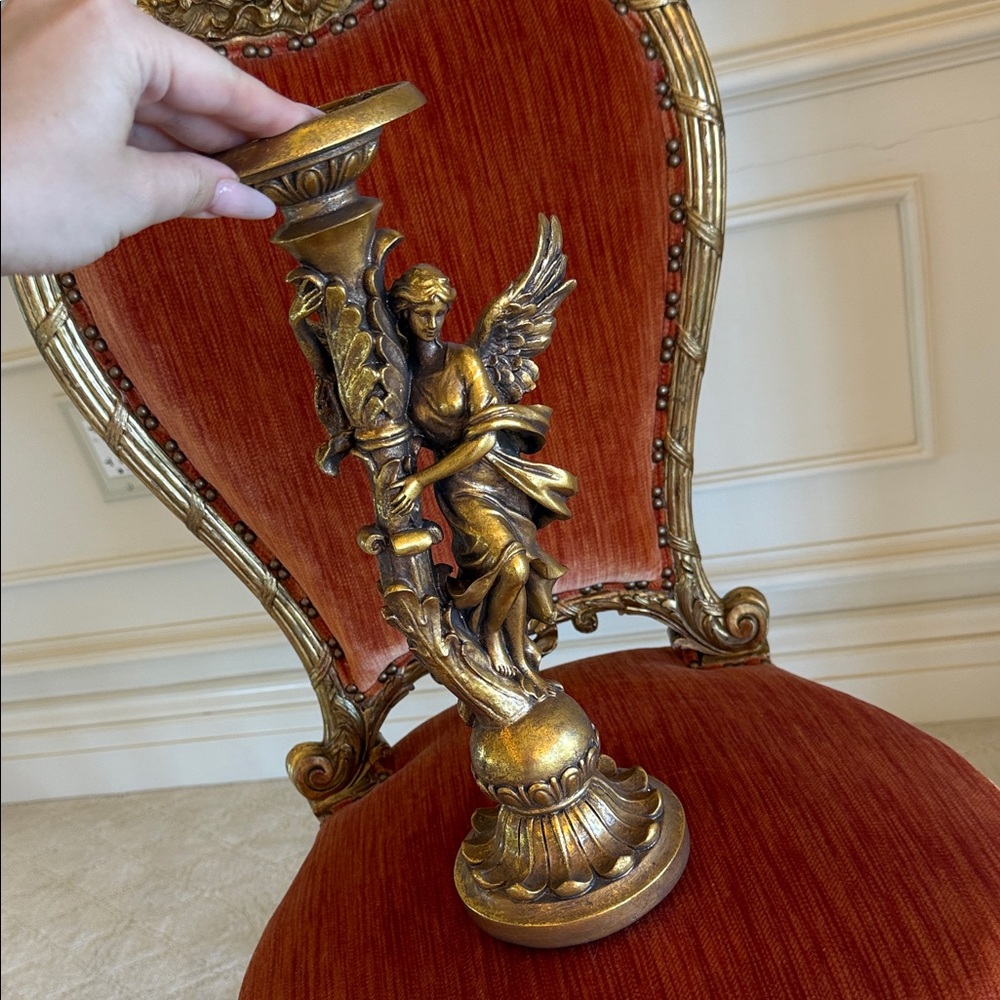 Elegant Gold Angel Candle Holder